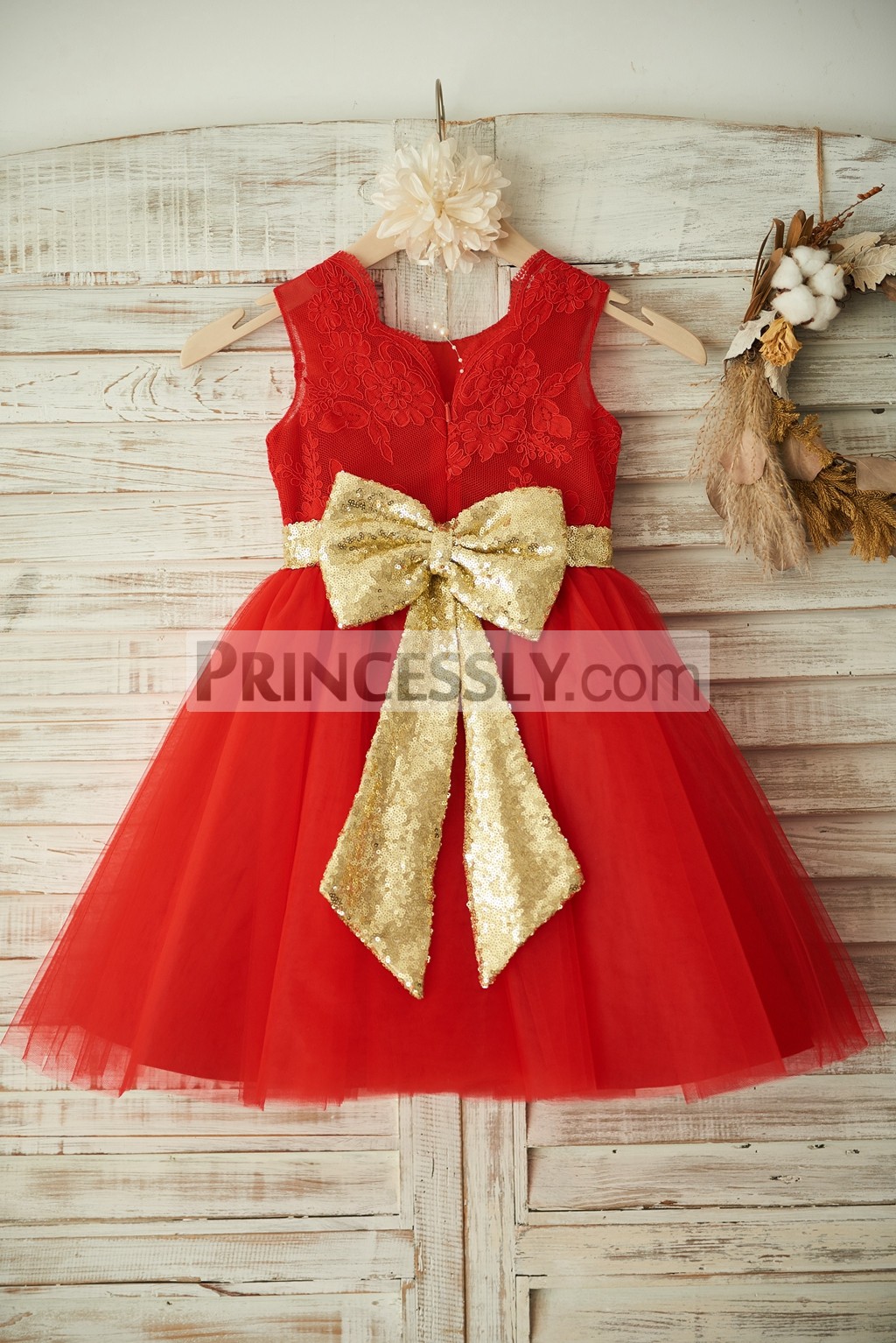 red and gold christmas dress