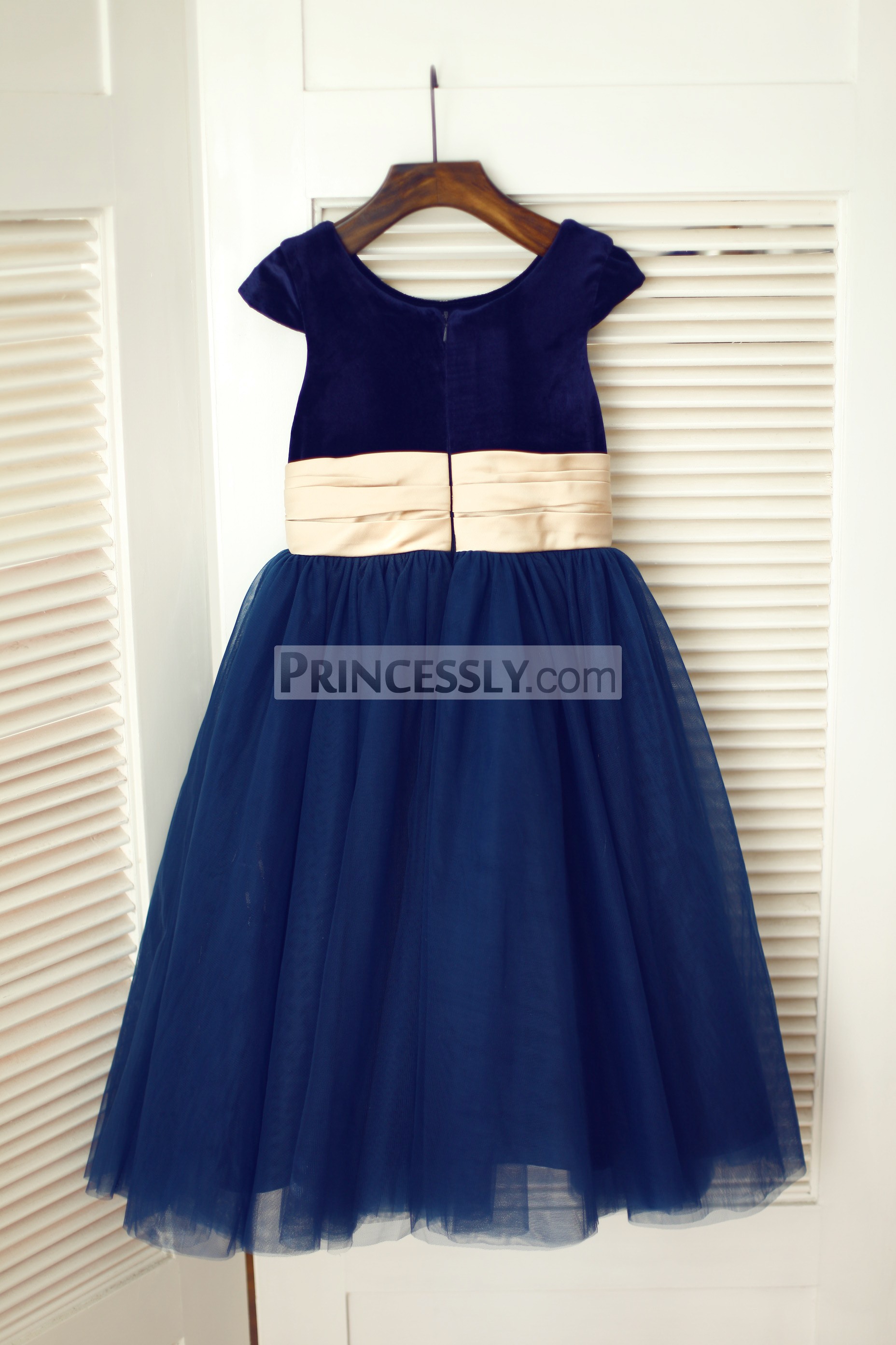 baby girl blue velvet dress
