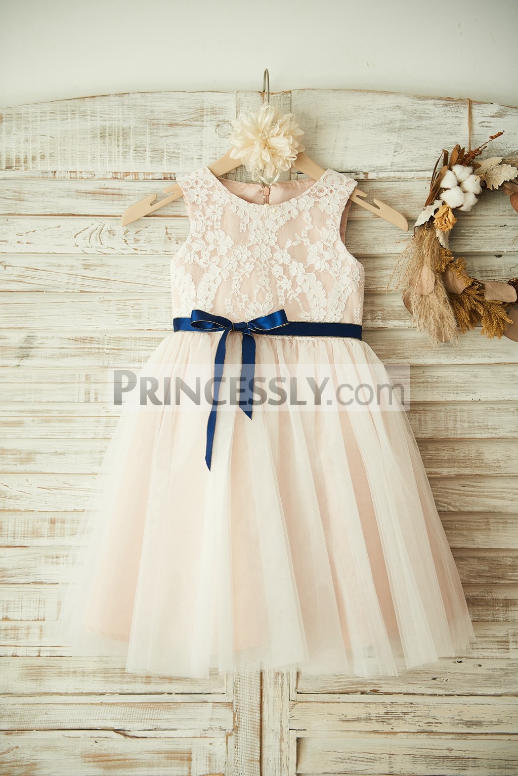 navy blue dress with pink flowers